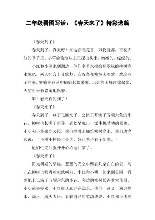 二年级看图写话：《春天来了》精彩选篇