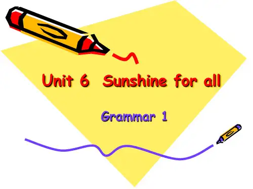 牛津译林版英语 八年级下册 Unit 6  Grammar1 课件