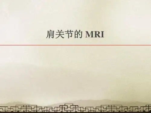 肩关节的MRI  ppt课件