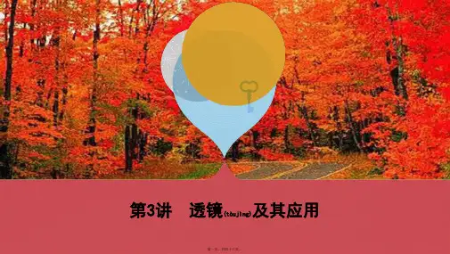 中考物理一轮复习 第一部分 光学 第3讲 透镜及其应用课件
