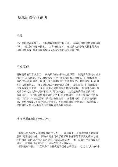 糖尿病治疗仪说明