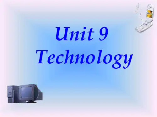 上学期unit9 Technology reading-PPT课件