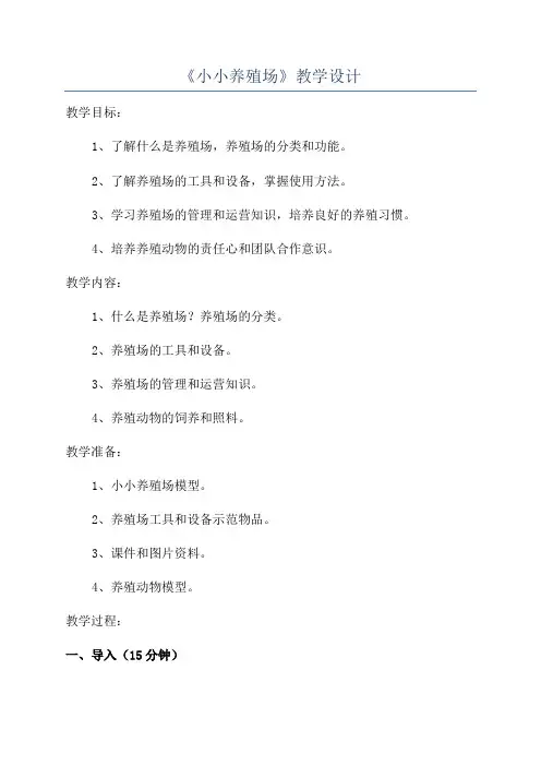 《小小养殖场》教学设计