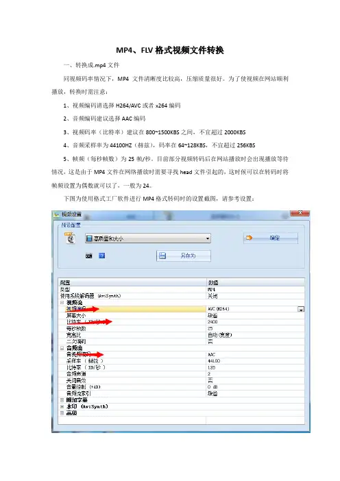 MP4、FLV格式视频文件转换
