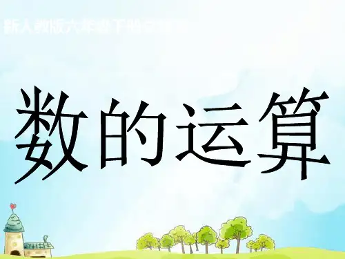 新人教版六年级下册总复习《数的运算》课件.ppt