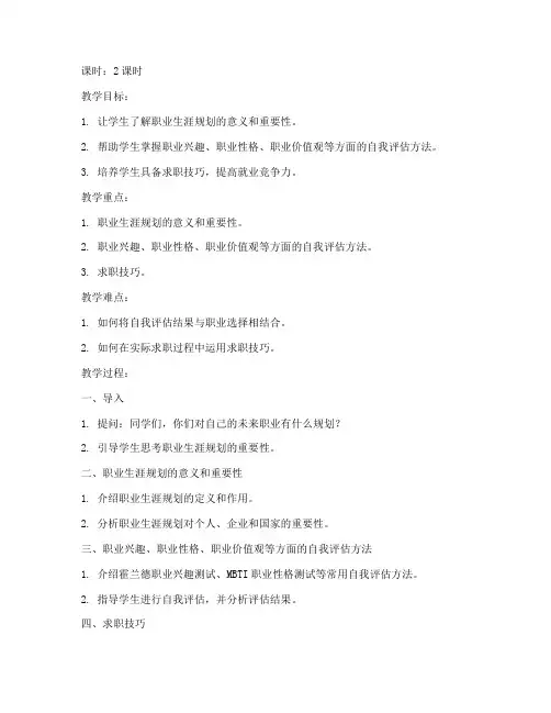 大学生职业就业指导教案