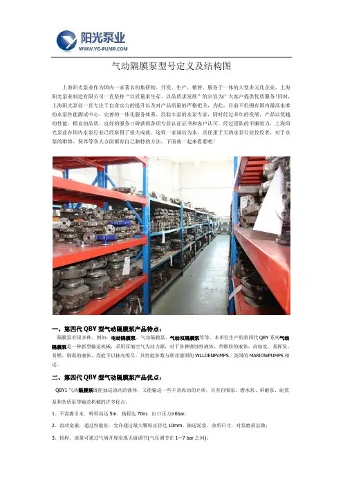 气动隔膜泵型号定义及结构图