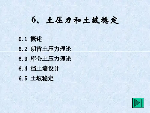 土力学之土压力和土坡稳定