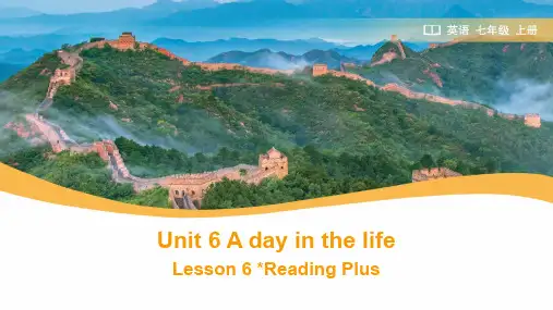人教版(2024)七年级英语上册Unit 6 + Section B Lesson 6课件