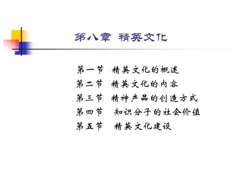 8章精英文化