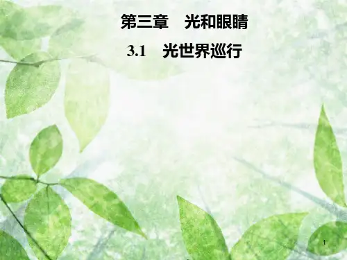 八年级物理上册 3.1 光世界巡行优质课件 (新版)粤教沪版