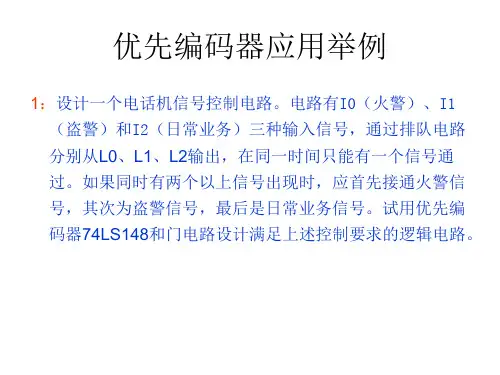 优先编码器应用举例