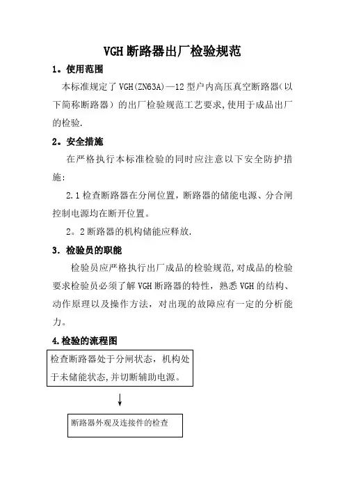 出厂检验规范