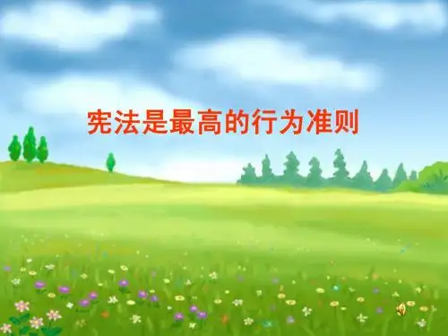 宪法是最高的行为准则.ppt9