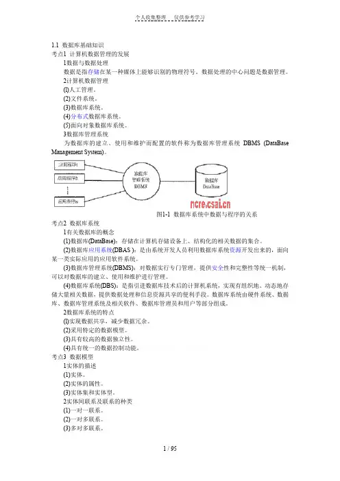 计算机二级VFP复习资料