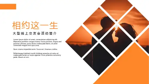 结婚婚礼相亲交友会活动简介PPT模板