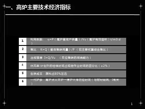 高炉炼铁基本原理及工艺