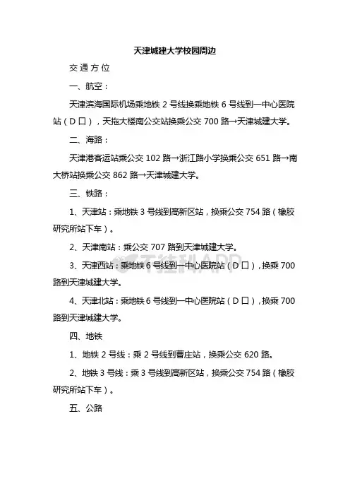 天津城建大学校园周边