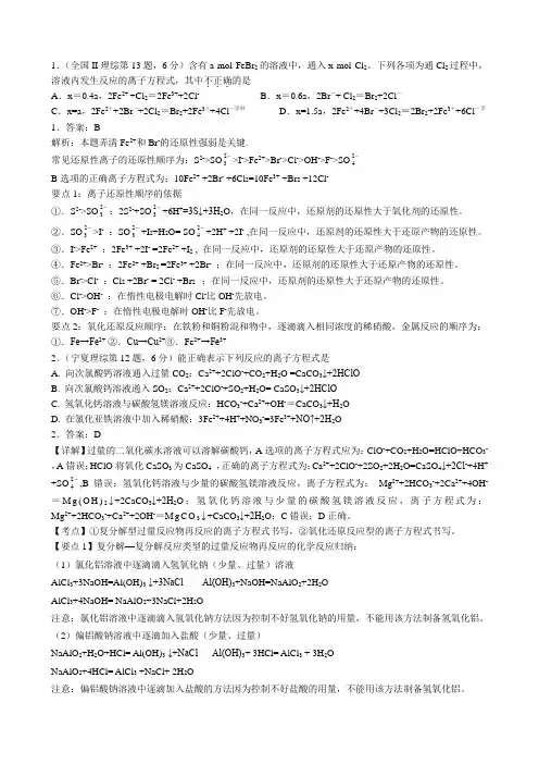 高三化学氧化还原反应专题2020年高考题5道详解和要点提示知识点分析全国通用