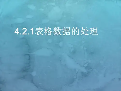 教科版高中信息技术必修第四章表格信息加工表格数据的处理 (5)