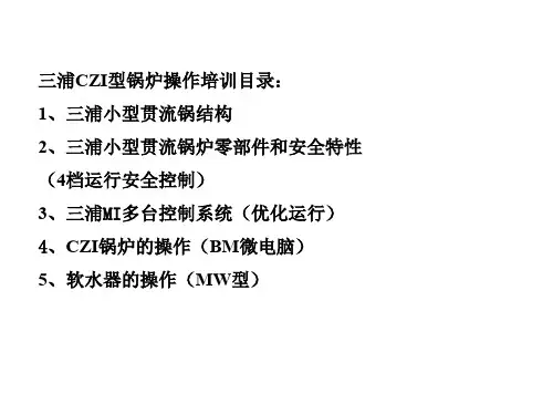 三浦锅炉操作说明-PPT资料