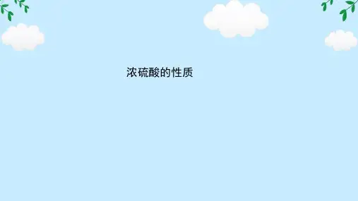 5.1.2浓硫酸的性质课件高一下学期化学人教版