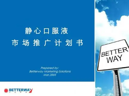 静心口服液计划书050330