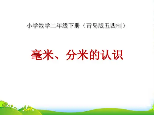 青岛版二年制下册数学课件2.1毫米 分米 千米的认识 (共13张PPT)
