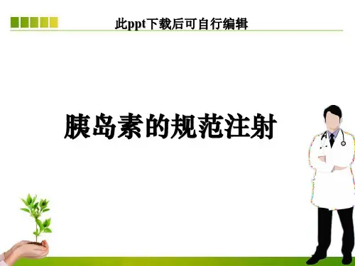 胰岛素注射管理ppt课件