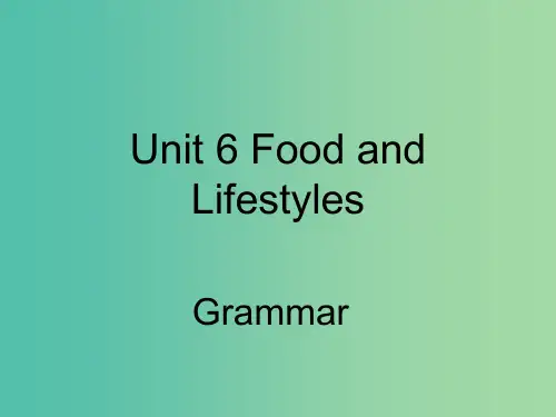 七年级英语上册 Unit 6 Food and lifestyle Grammar课件 (新版)牛津版