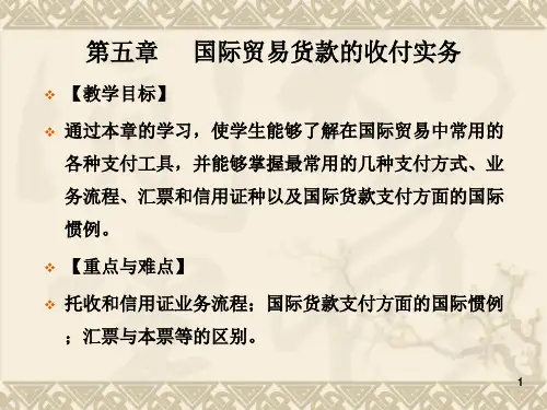 第五章国际贸易货款的收付实务