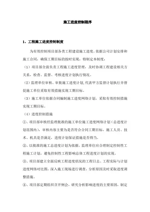 施工进度控制程序