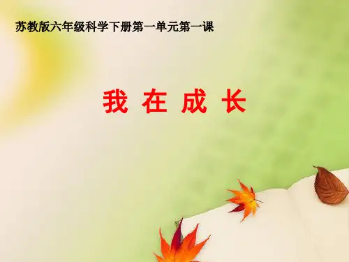 苏教版小学科学六年级下册《我在成长》课件