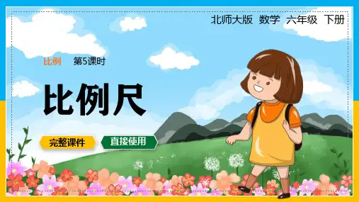 北师大数学六年级下册课件比例尺