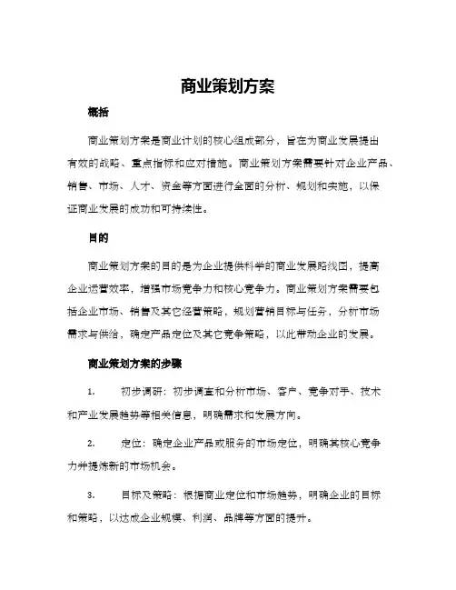 商业策划方案