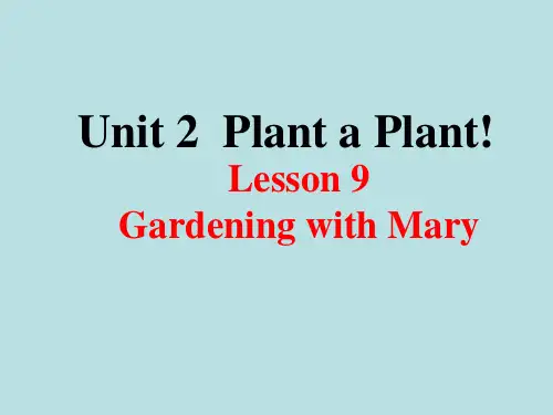 2020-2021学年冀教版英语八年级下册lesson9GardeningwithMary课件