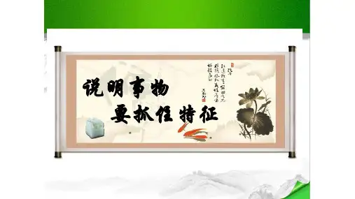 统编版语文八年级上册第五单元写作《说明事物要抓住特征》课件