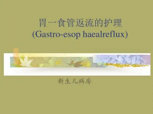 胃-食管返流的护理--新生儿病房