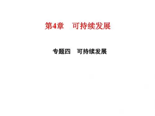 浙教版九年级科学下册习题课件：专题四 可持续发展(共13张PPT)
