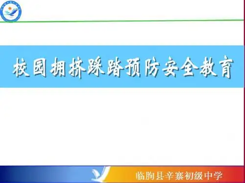 班主任主题班会课件：预防踩踏事故安全教育(共22张PPT)班队会