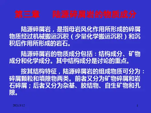 03碎屑岩的成分PPT课件