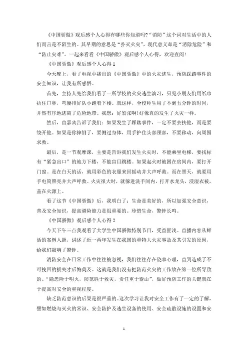 《中国骄傲》观后感个人心得最新6篇