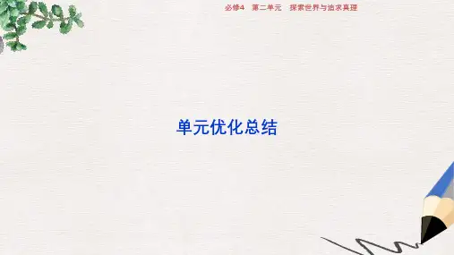 届高考政治一轮复习第二单元探索世界与追求真理单元优化总结课件新人教版必修4