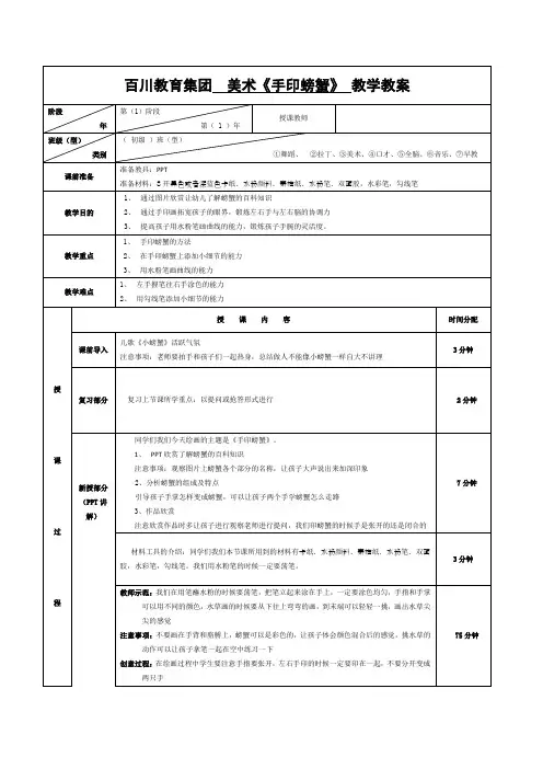 手印螃蟹