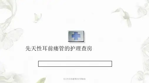 先天性耳前瘘管的护理查房ppt课件