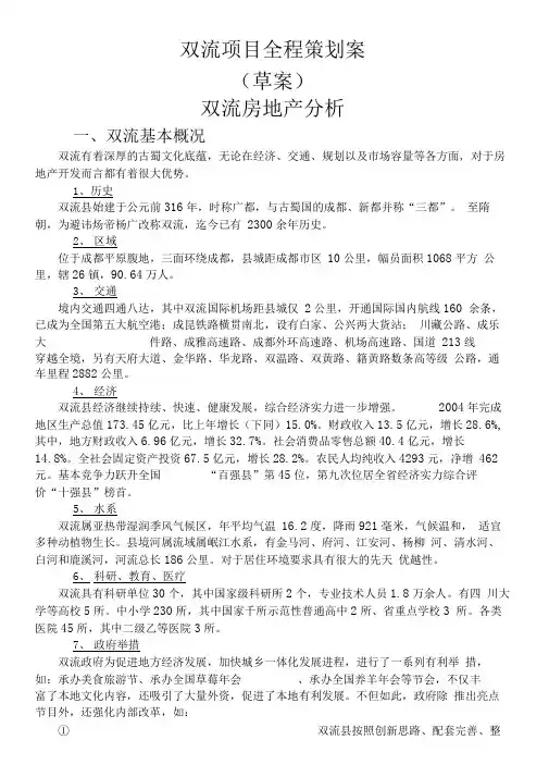 双流项目全程策划案