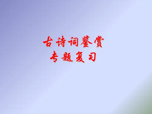 中考复习指导《古诗词鉴赏》 课件(共41张PPT)