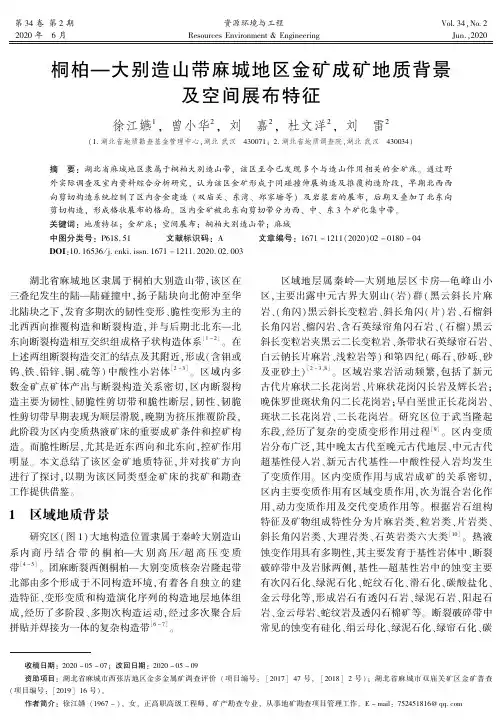 桐柏-大别造山带麻城地区金矿成矿地质背景及空间展布特征