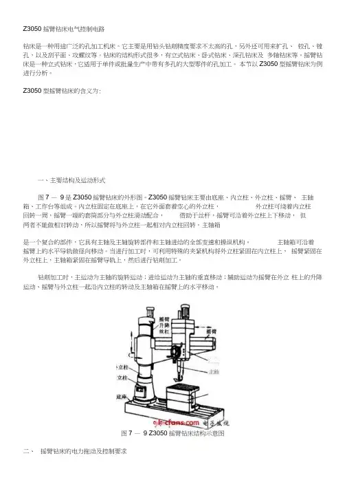 Z3050摇臂钻床电气控制电路