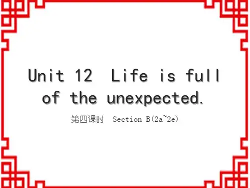 人教版九下英语Unit 12 第四课时 Section B(2a~2e)